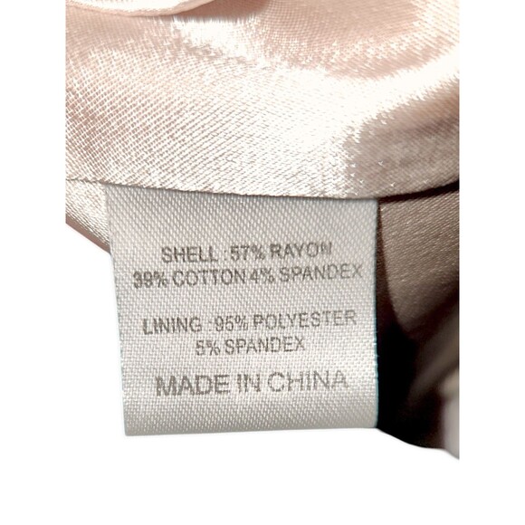 Sinclaire Tan Pleated Neck Detail Size 12 Classic Knee Length Sleeveless Dress - Picture 4 of 6